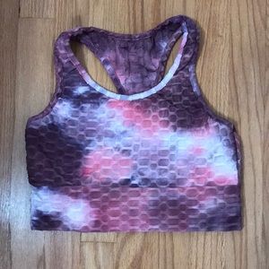 💗💜 No Brand Ruched Tie Dye Sports Bra Size M-L